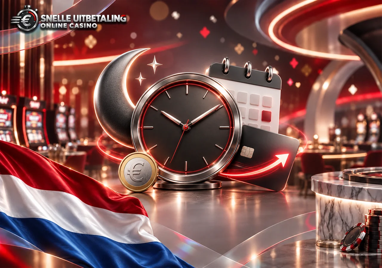 Uitbetalingen ’s nachts en in het weekend met klok, kalender en bankoverschrijving.